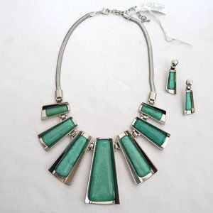 CORONET statement necklace & earring set NWT